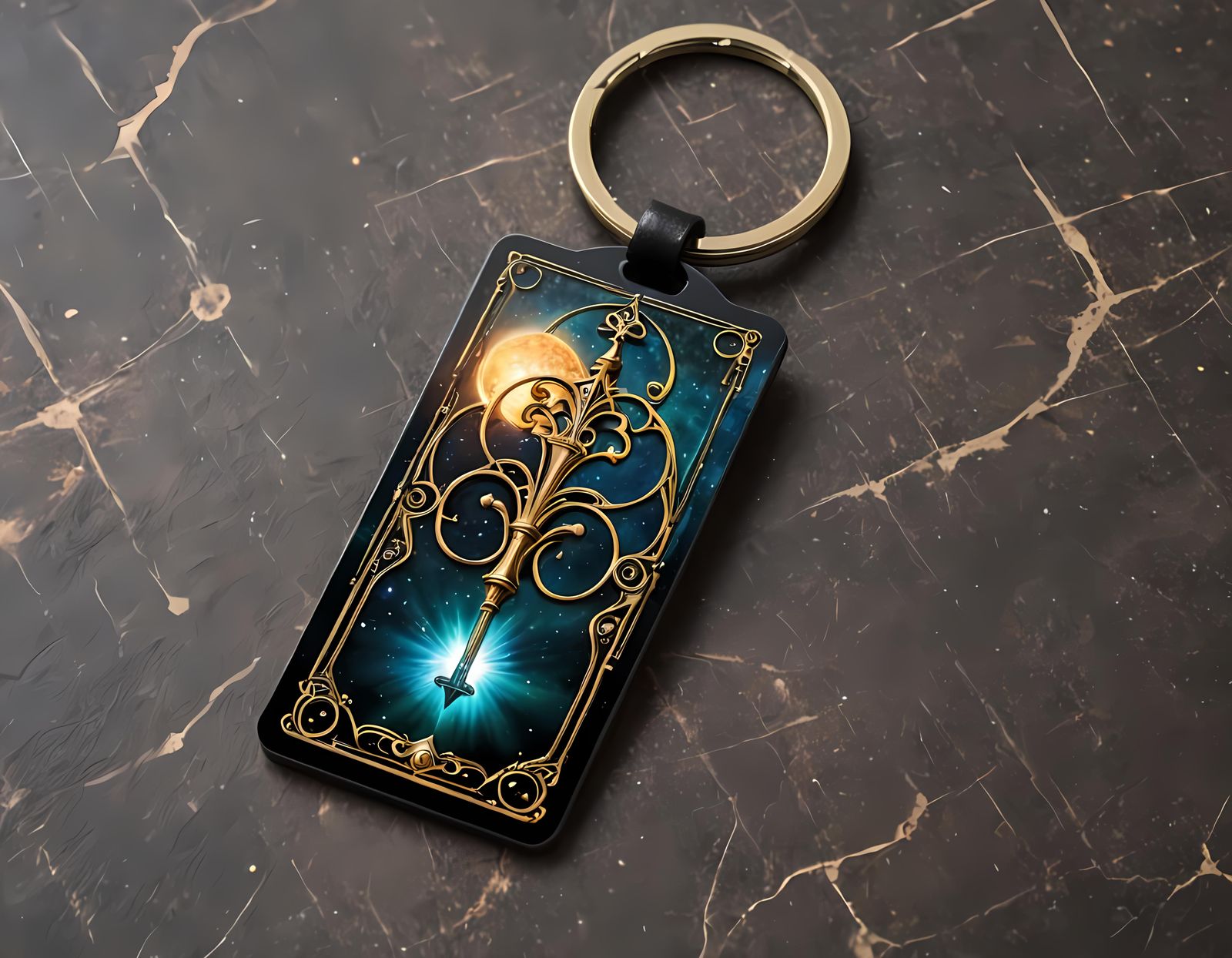 Magical Fantasy Keycard on Tabletop Artwork