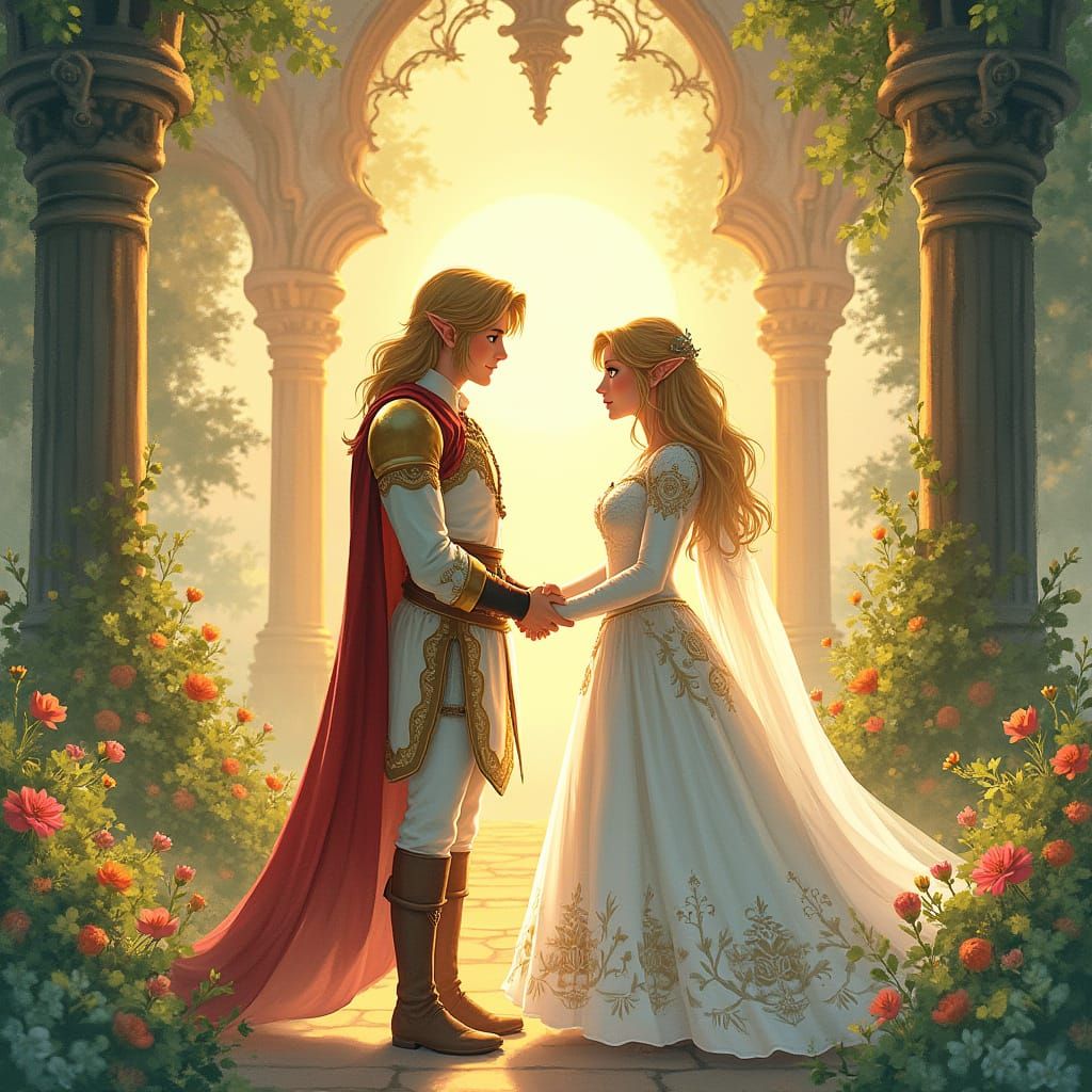 Link and Princess Zelda's Enchanting Fantasy Wedding at Hyru...
