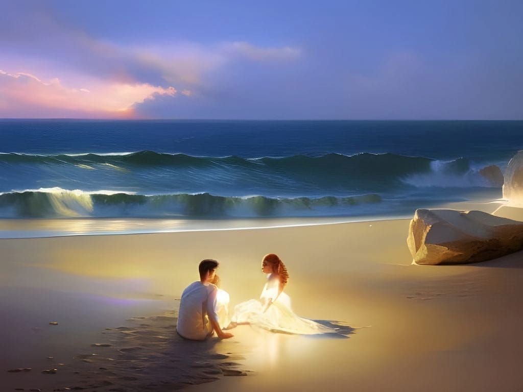 Hyperrealistic Beach with Luminous Lighting in 8K