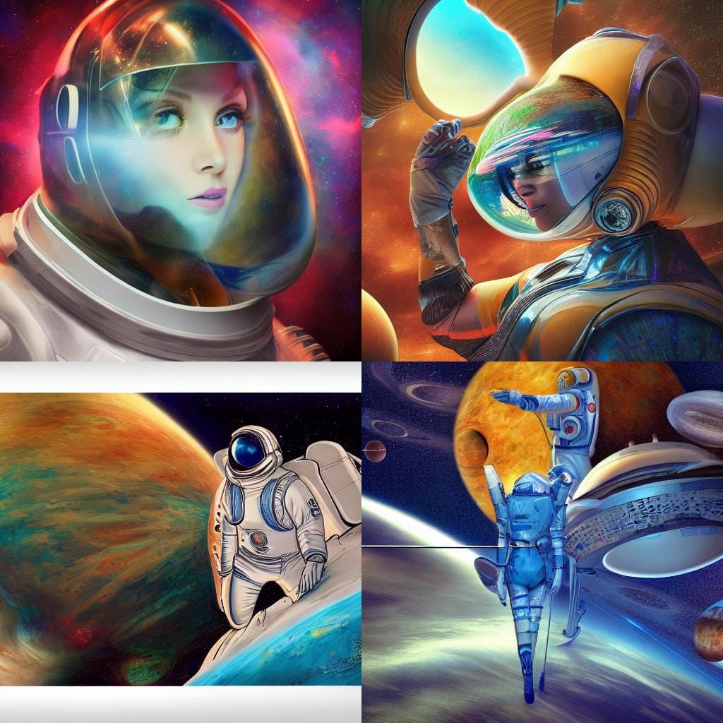 Futuristic Venus Home with Astronaut: Hyperrealistic Concept...