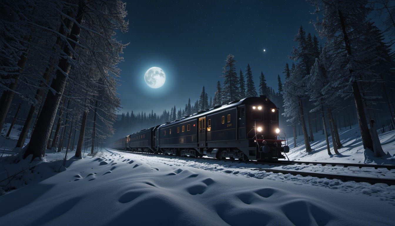 Winter Night Train