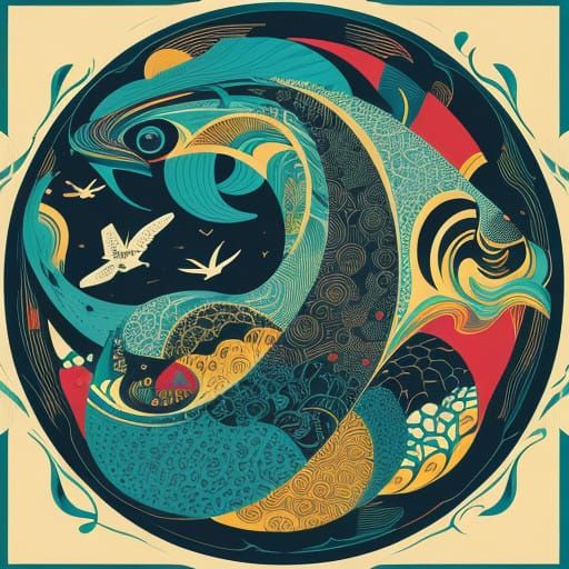 Bold Graphic Number 5 Illustration