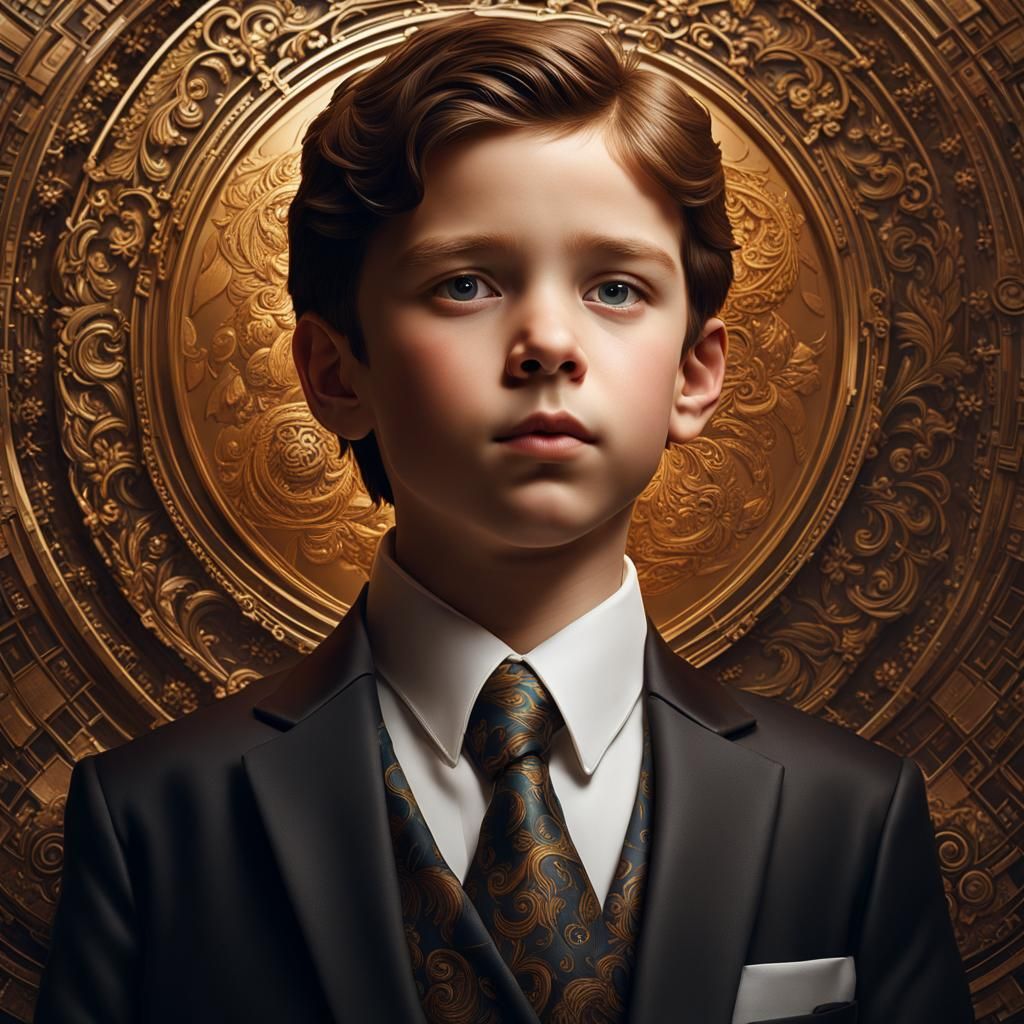 Boy in Suit: Hyperdetailed Digital Portrait