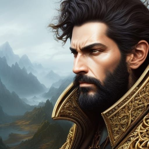 Lion-Man Character Design in Digital Illustration Style