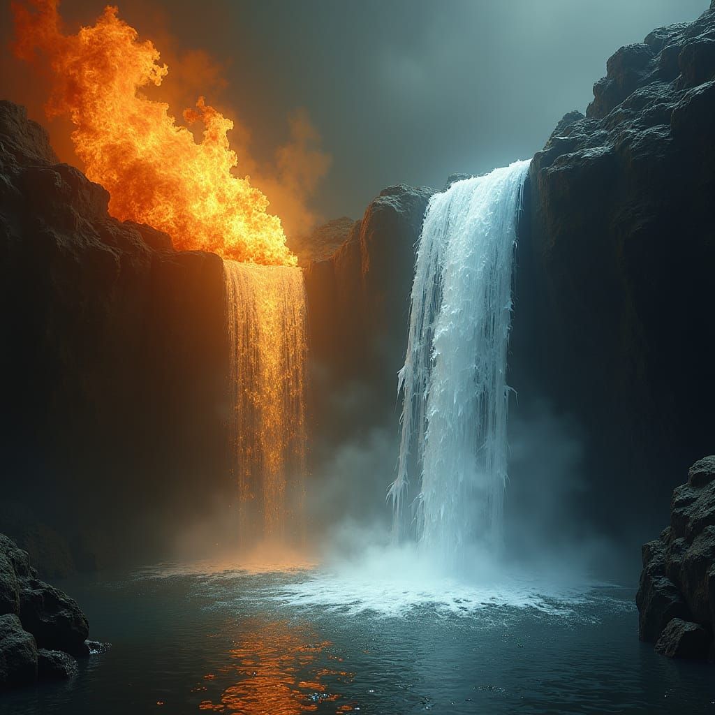 Dramatic Fire and Ice Convergence in Hyperrealism