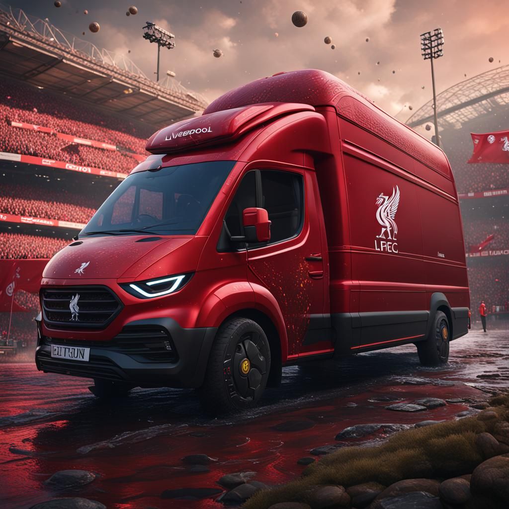 Liverpool Football Team Van Dijk: Detailed Matte Painting