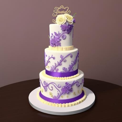 Hyperrealistic Wedding Cake with Chocolate Swirls