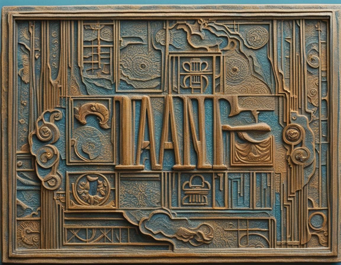 Miniature Ancient Relief in Art Deco Style