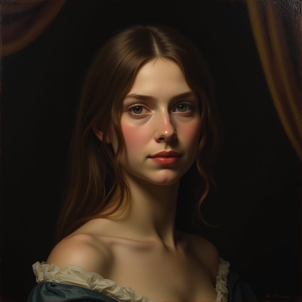 Renaissance Portrait of AnC with Vermeer Lighting