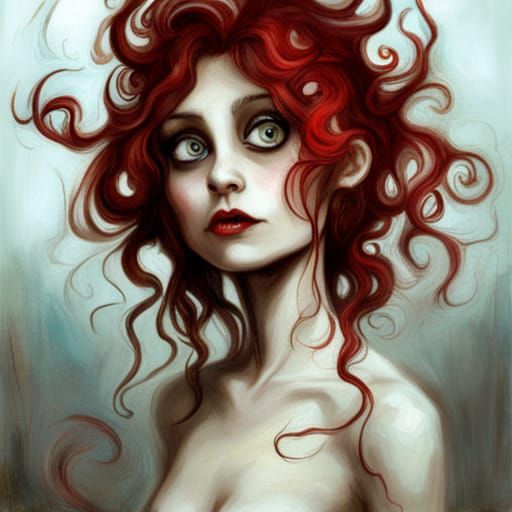 Stylized Character Portrait in Gothic Style