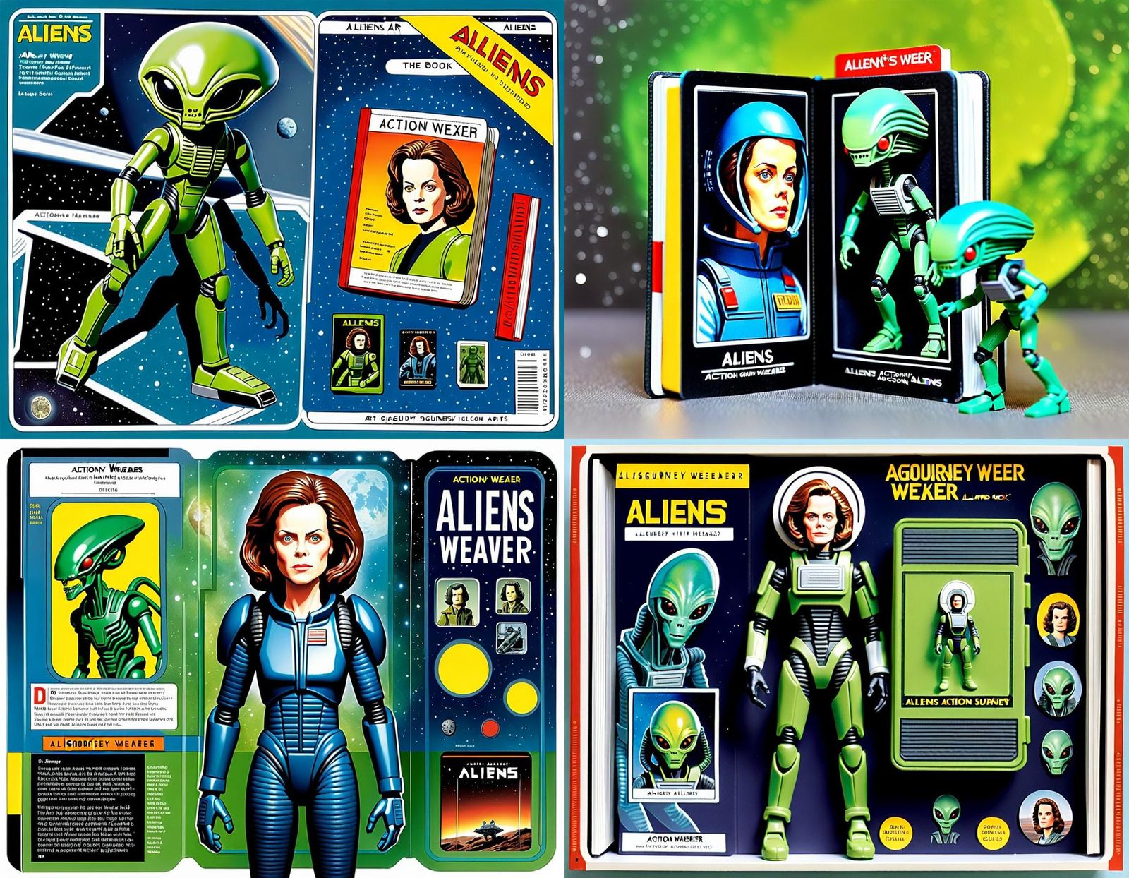 Aliens Action Figure in Ladybird Book Style