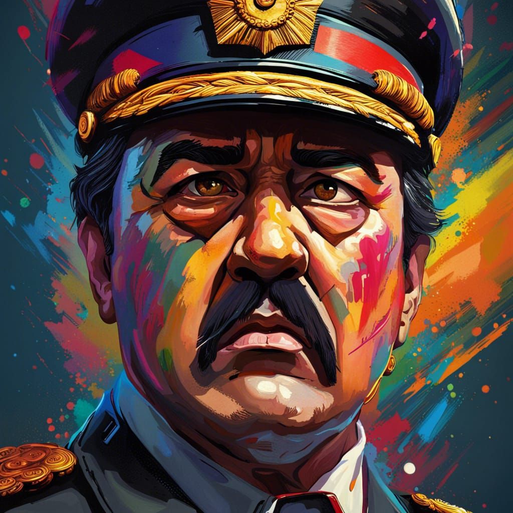 Hyperrealistic Dictator Portrait with Dramatic Lighting
