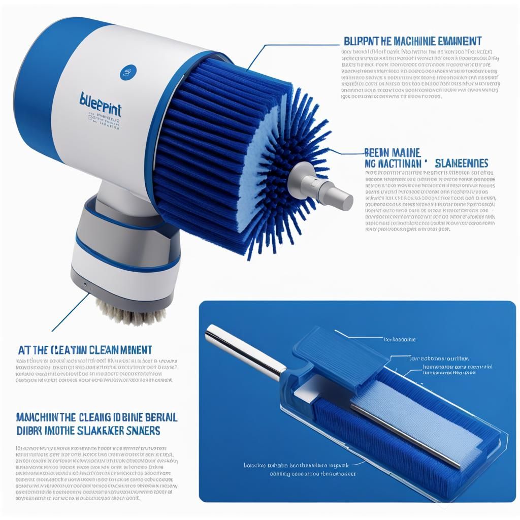 Sneaker Cleaning Machine Blueprint Diagram