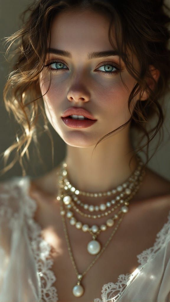 Surreal Monochrome Portrait in Hyperrealistic Style