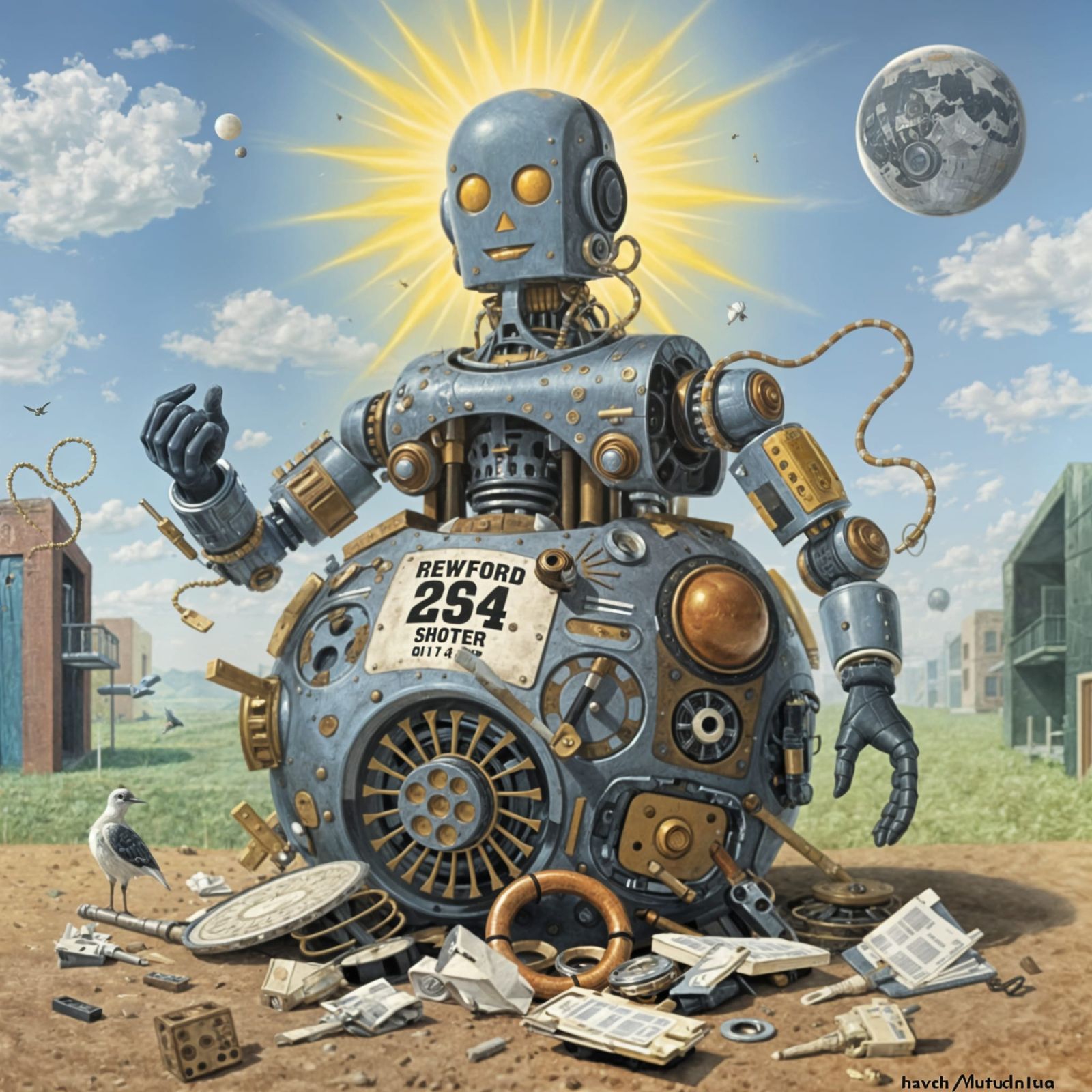 Dysfunctional AI Machine as Humanity's Flawed Savior