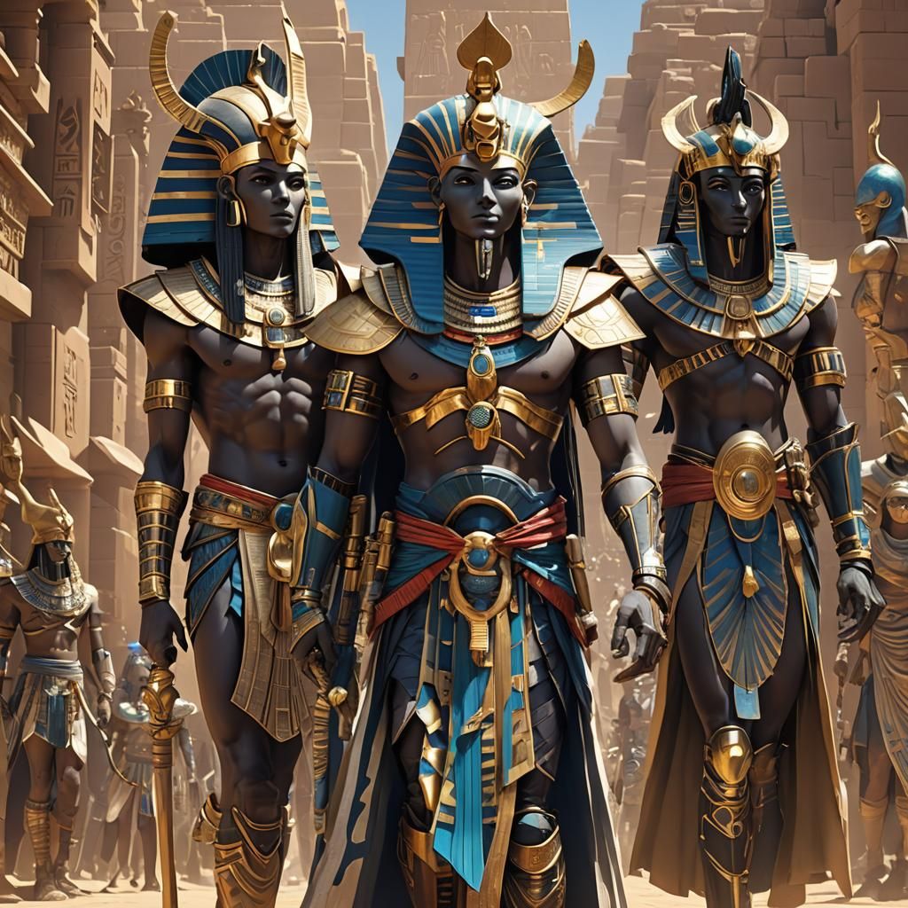 Osiris and Set: 3D Anime Gods of Egypt