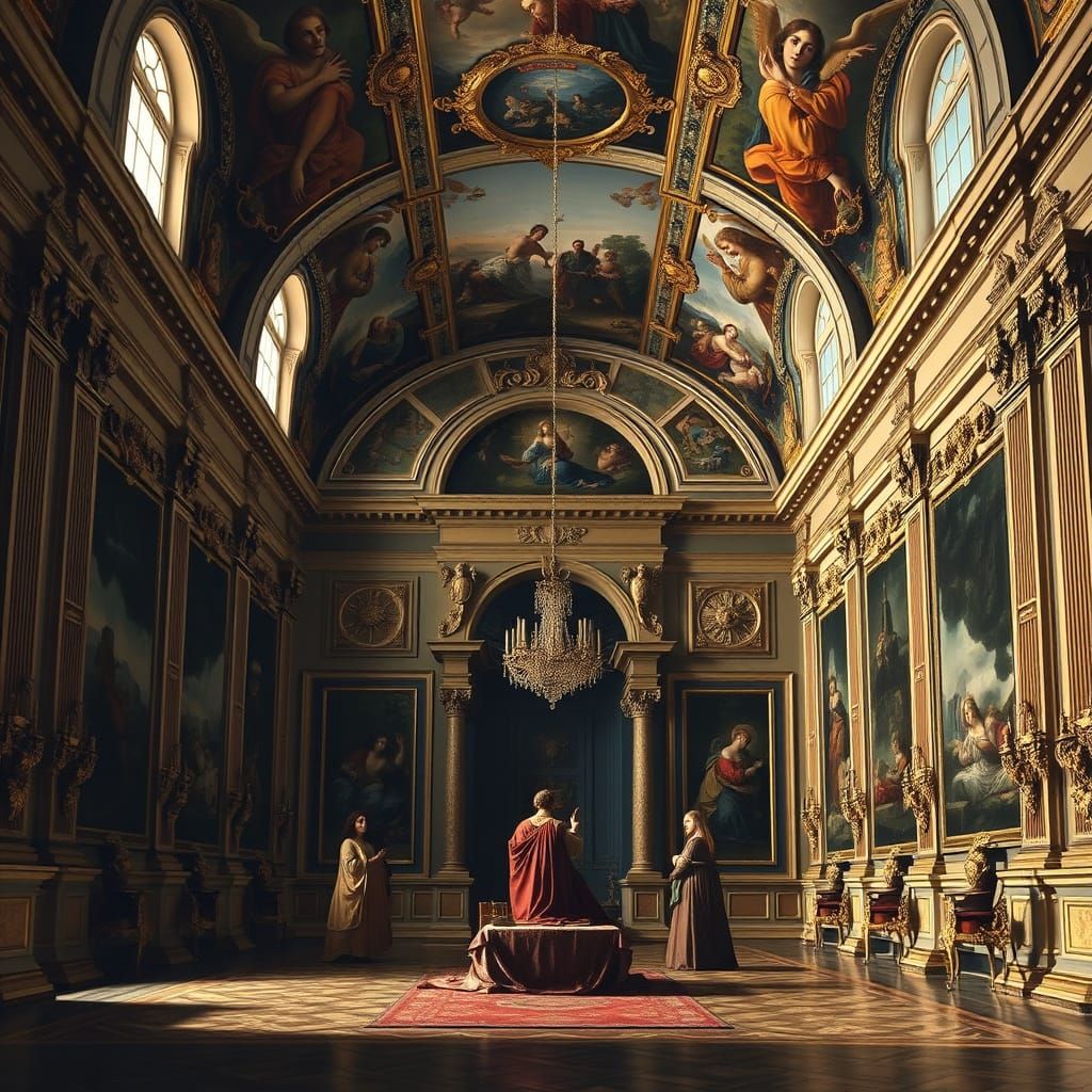 Renaissance Era Grandeur in Golden Light