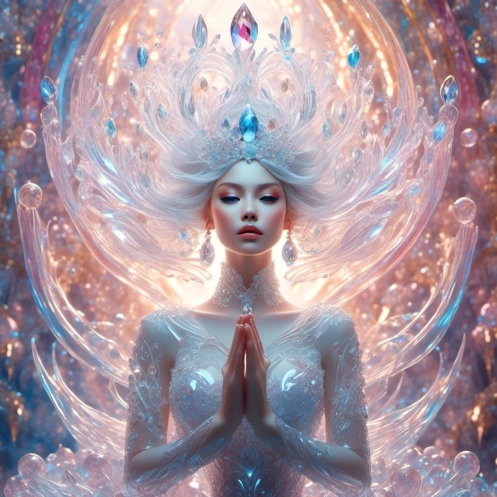 <lora:Crystal Glass Style:1.0>