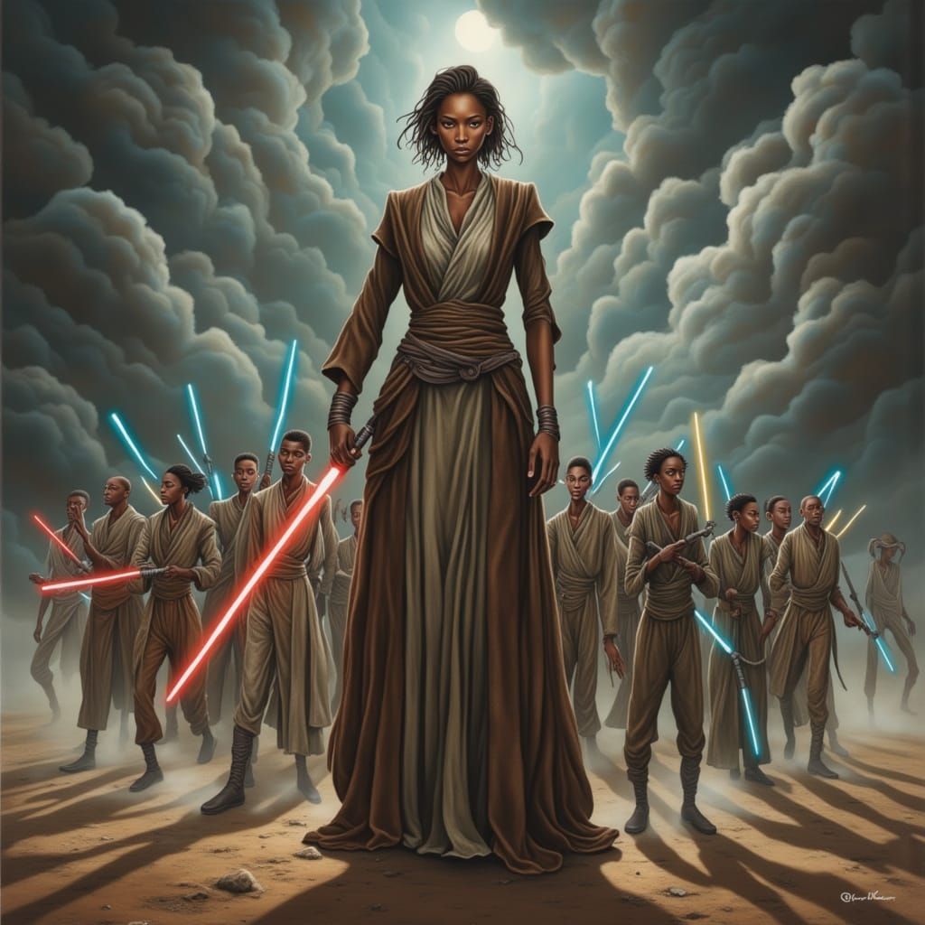 Rey Trains New Jedi Recruits on Distant Planet