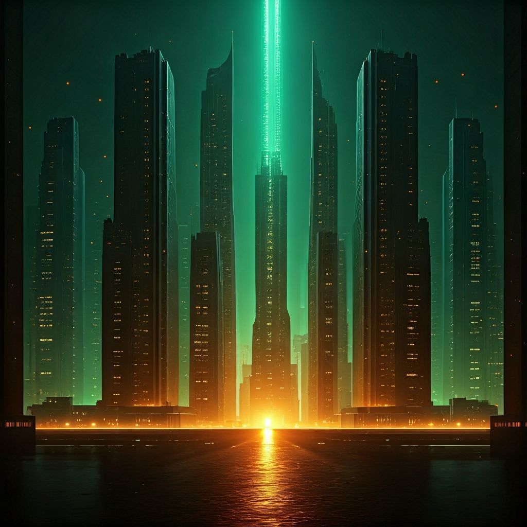 Neon Metropolis: A Futuristic Cityscape