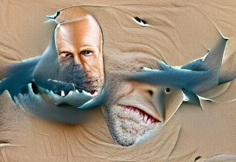 Shark with Bruce Willis's Face