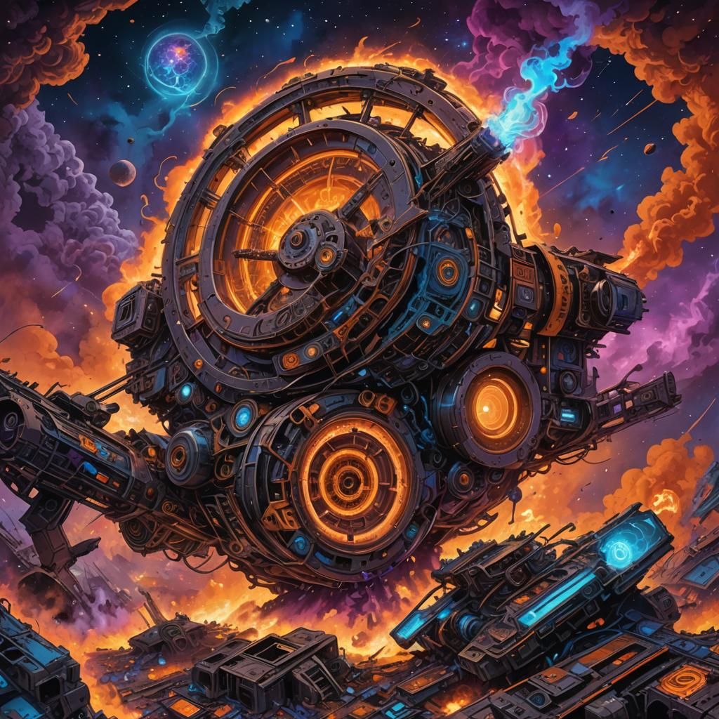 Smoking Wheels in Space: Fantasy Concept Art