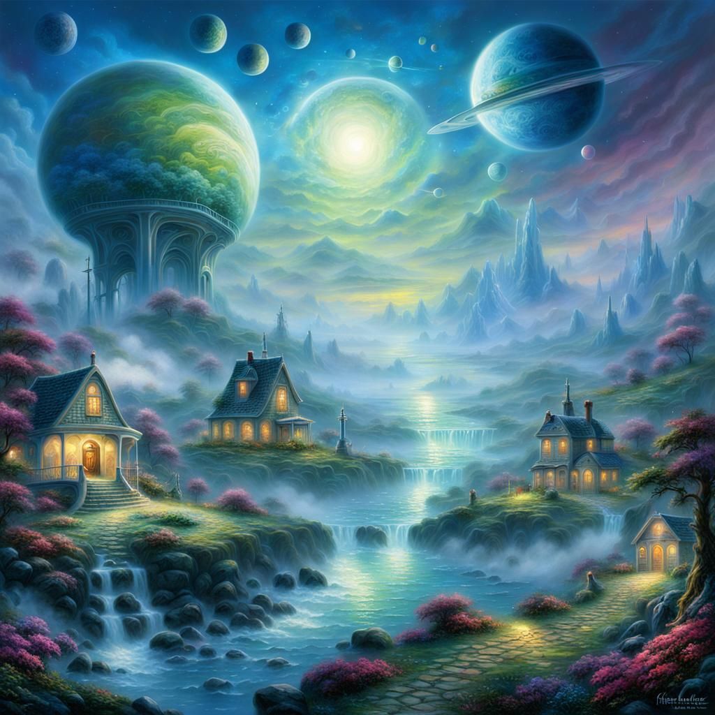 Ethereal Alien Planet in Luminist Style