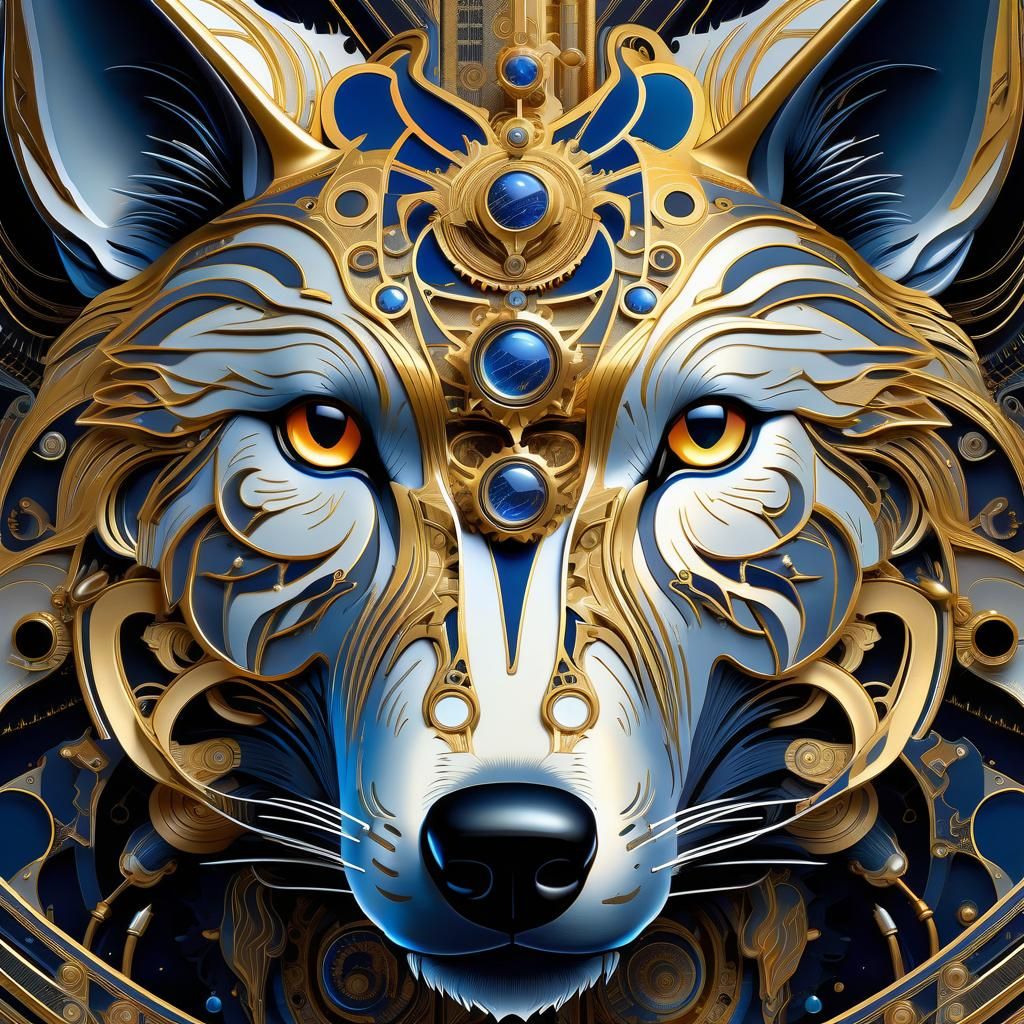 Mechanical Surreal Wolf