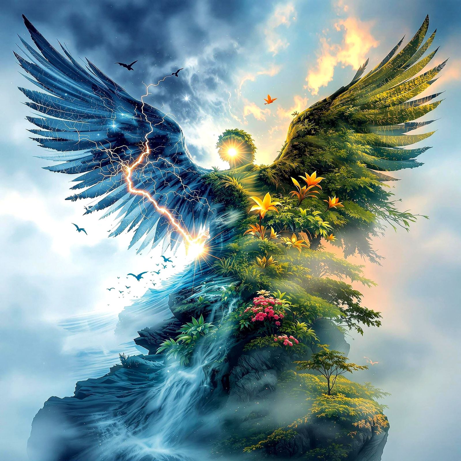 Ethereal Angel of Harmony and Turmoil