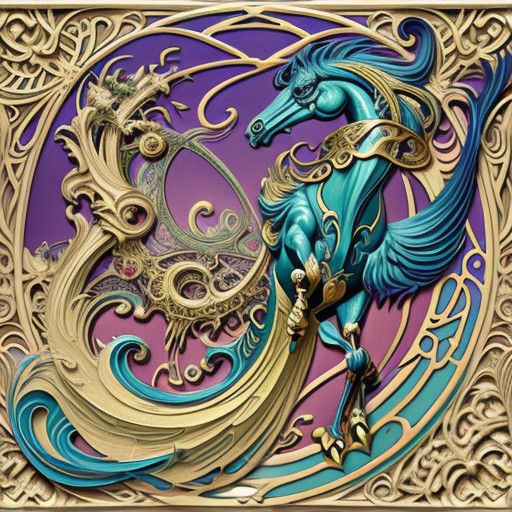 Polished Art Nouveau Fantasies: Hyperrealist Vorticism Dream...