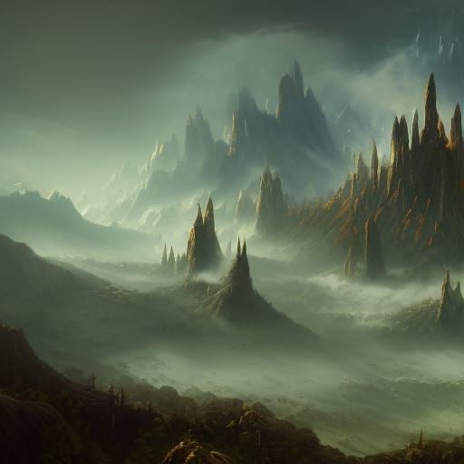 Crying at the Grave: Detailed Matte Painting