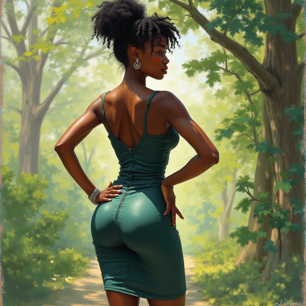 Tall black woman
