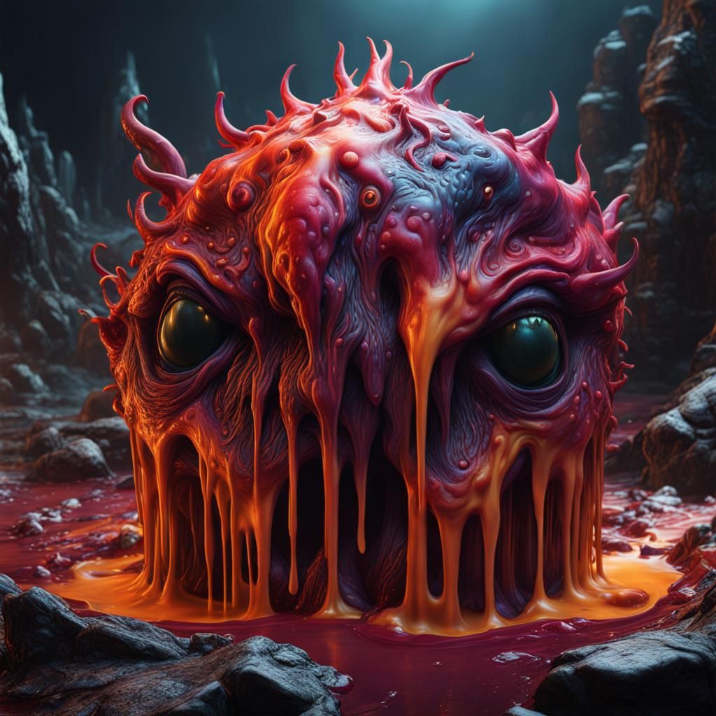 Melted Monster Body Horror Digital Painting