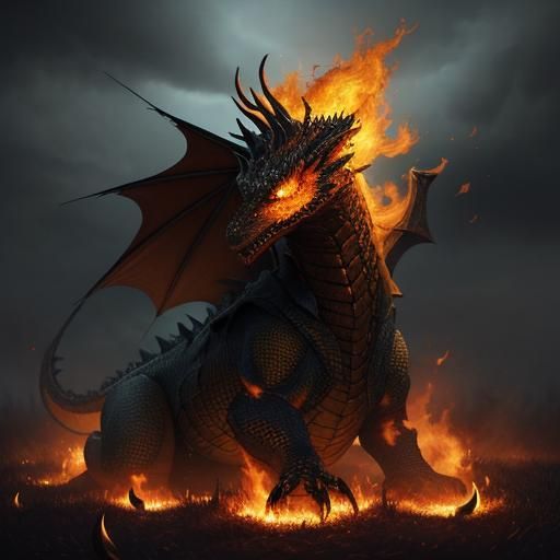 Fire Dragon Bursts Through Haunted Pumpkin Patch