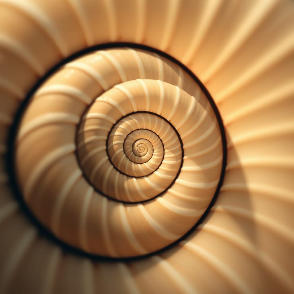 Spiral Macro Photo in Cinematic Style