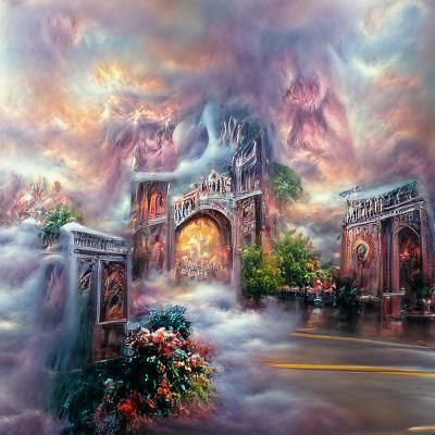 Ethereal Gates of Hell in Fantasy Style