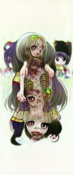 Zombie Magical Girl in Art Nouveau Style