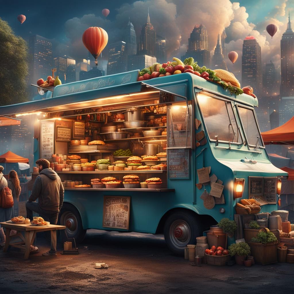 Epic Food Truck Festival: Digital Matte Painting