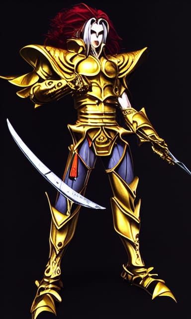 Alucard in Golden Armor: 3D Animation