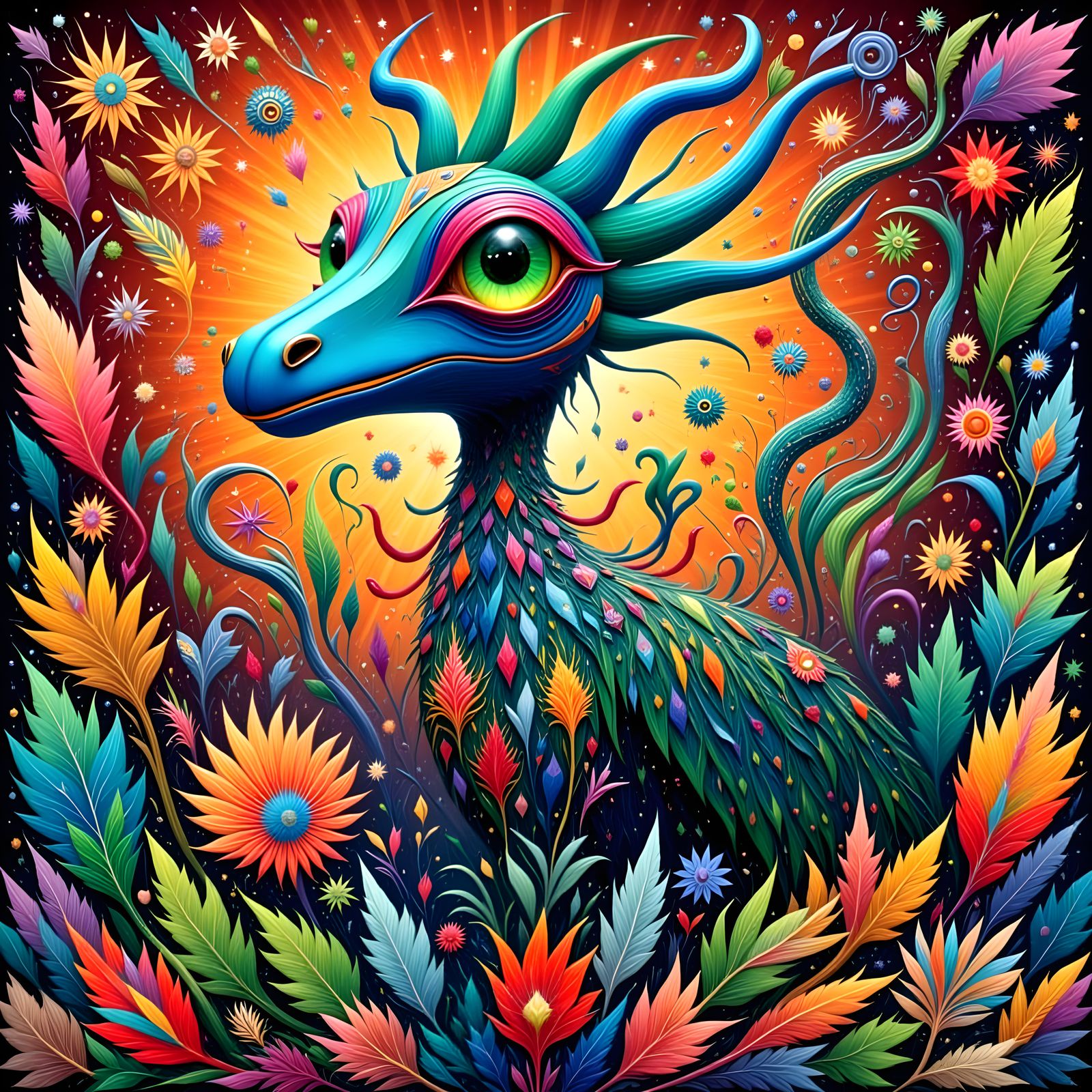 Psychedelic Alien of Love Casting Spell