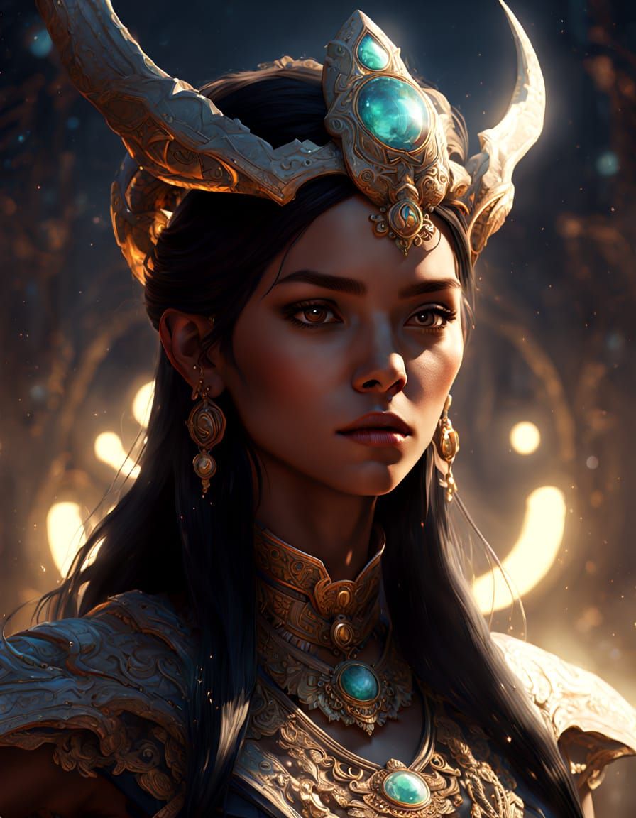 Priestess on Alien Planet, Digital Painting