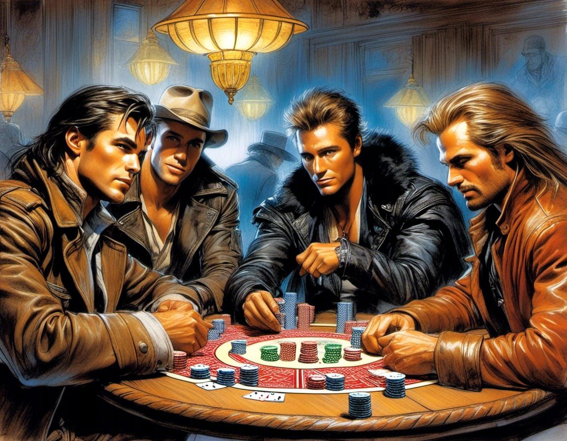 Fantasy Poker Game in Luis Royo Style