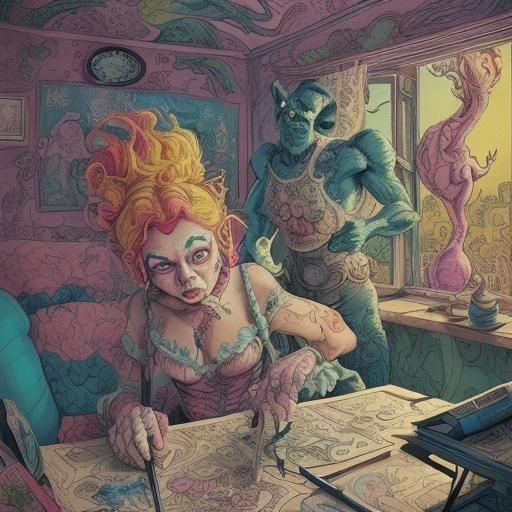 Boredom in a Grotesque Comic Book World