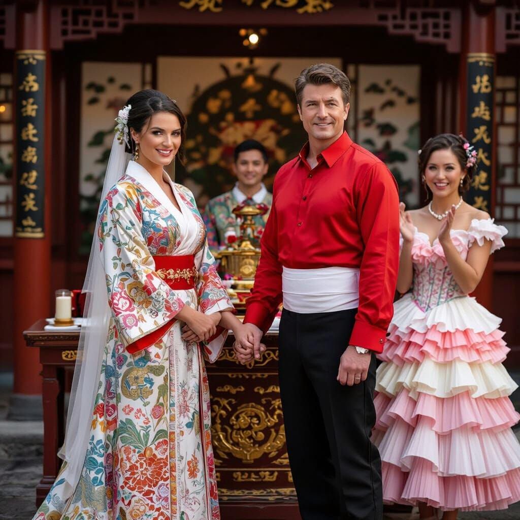 Nathan Fillion and Morena Baccarin Wedding Scene