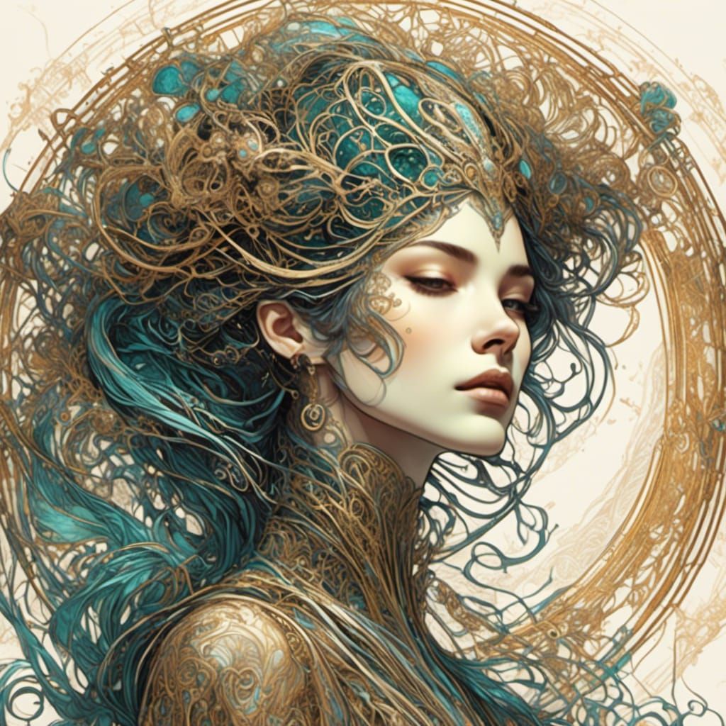 Central Nervous System as Luminous Female Figure