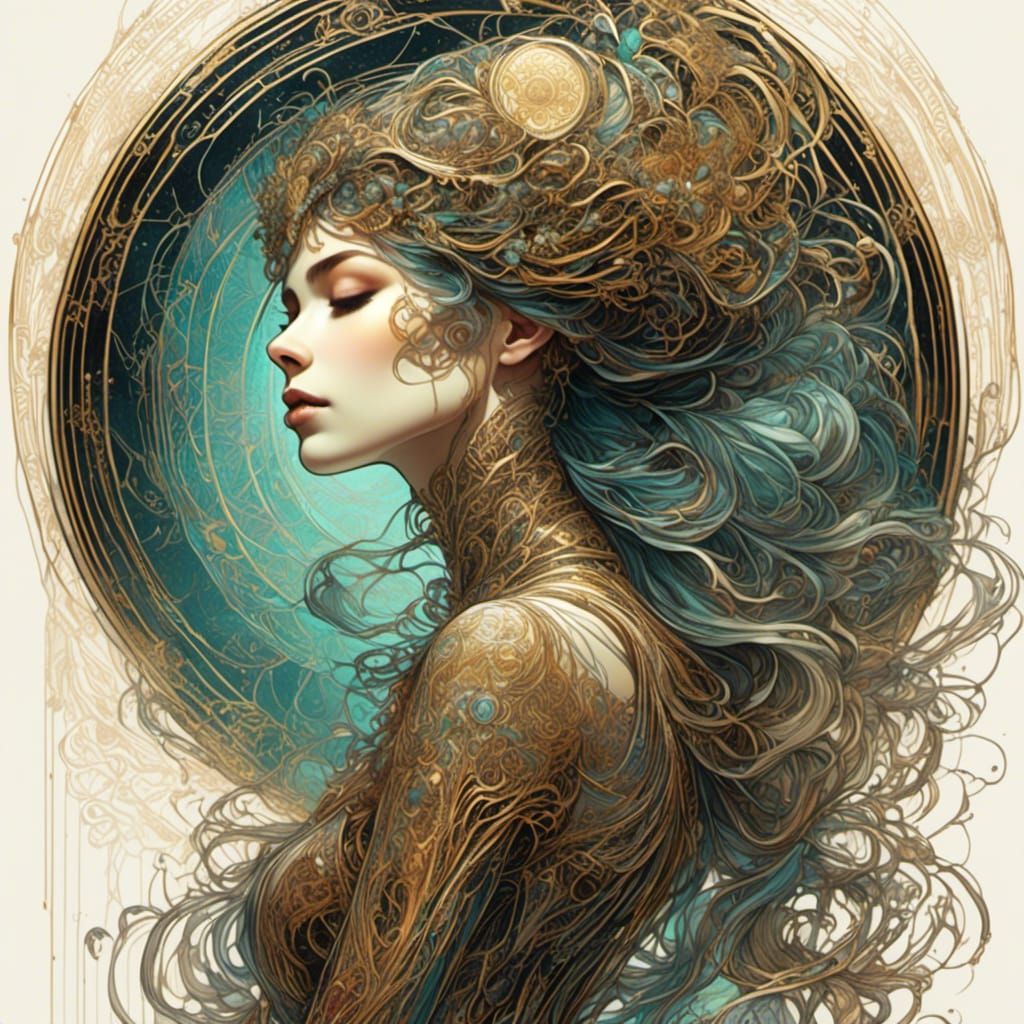 Central Nervous System as Luminous Female Portrait