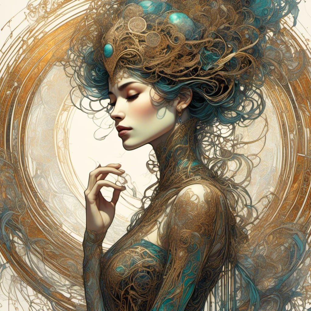 Central Nervous System as Iridescent Female Figure