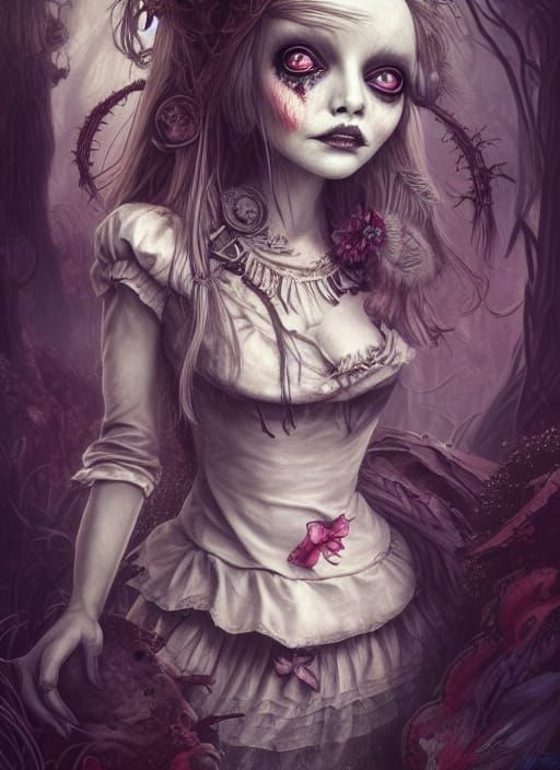 Alice in Wonderland: Fantasy Horror Concept Art