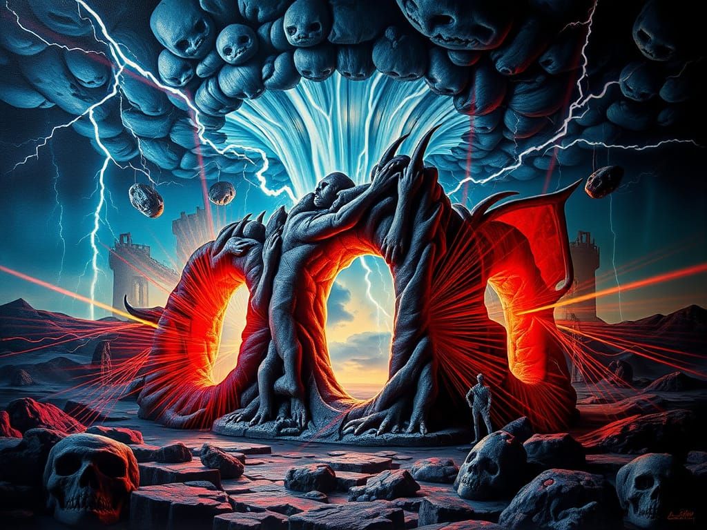 luminobabel  3D sculptural trompe l'oeil suprareal standalon...