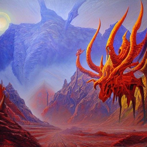 Zurvan: Oil Painting in Gurney Style